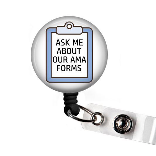 AMA Forms Funny Retractable Badge Reel