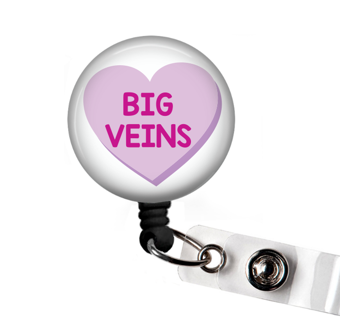 Funny Nurse Candy Heart Retractable Badge Reel