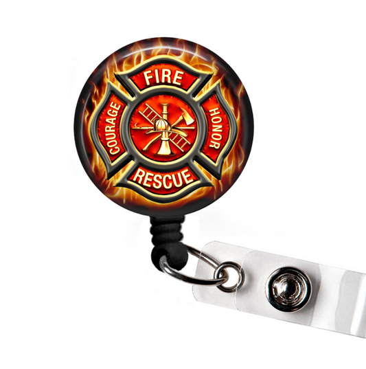 Fire and Rescue Retractable Badge Reel