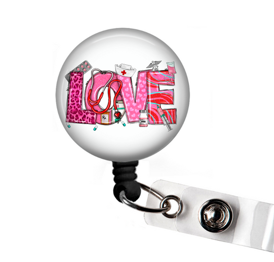 Valentine Love Retractable Badge Reel