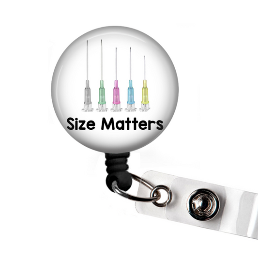 Size Matters Funny Retractable Badge Reel