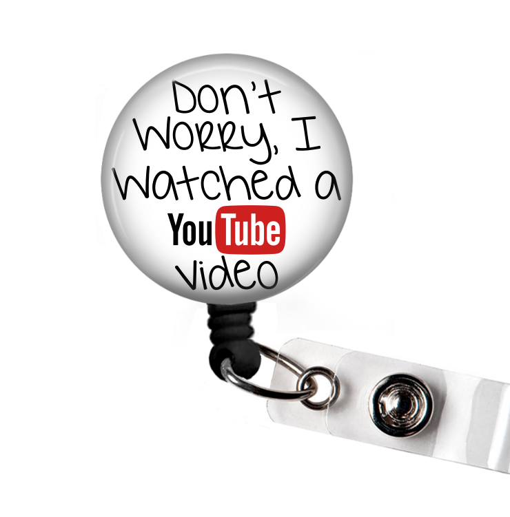 YouTube Video Funny Retractable Badge Reel